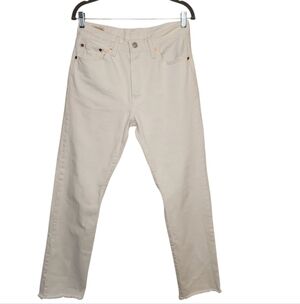 Levi's Premium Quality Clothing Women's Off-White 501 Denim Jeans Size 28/32